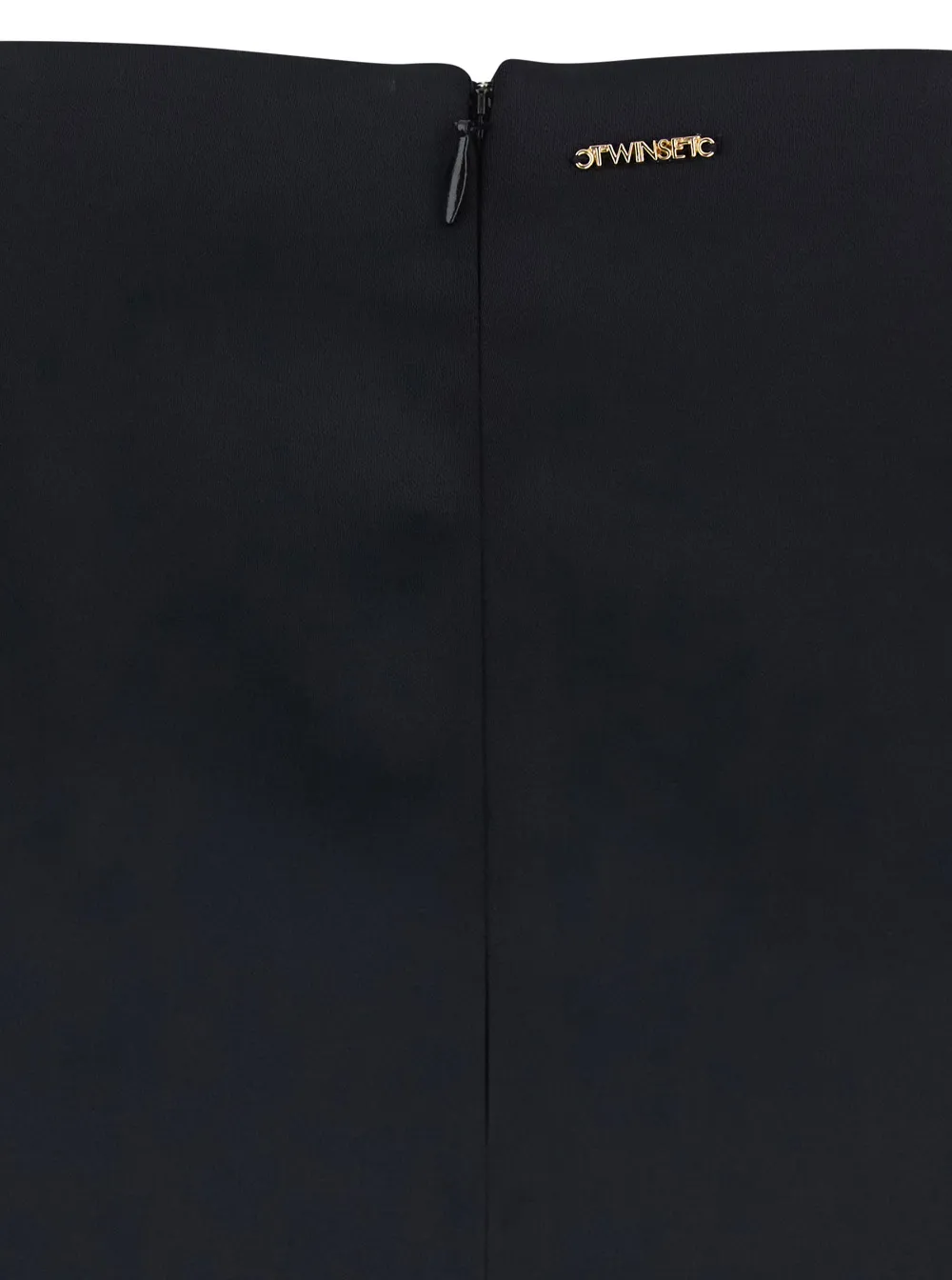 Twinset Logo Plaque Zipped Skirt