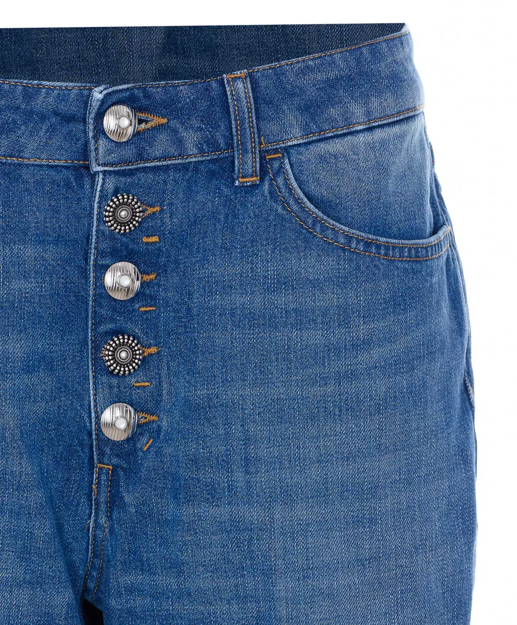 Dondup Waistband Loops Logo Patch Jeans