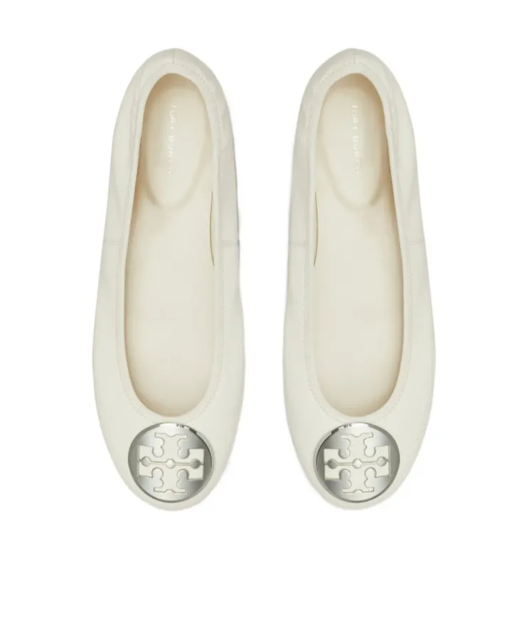 Tory Burch Logo Plaque Flat Shoes