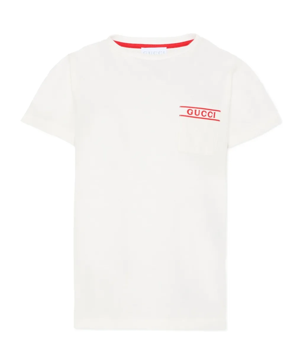 Gucci Kids Logo Chest Pocket T-Shirt