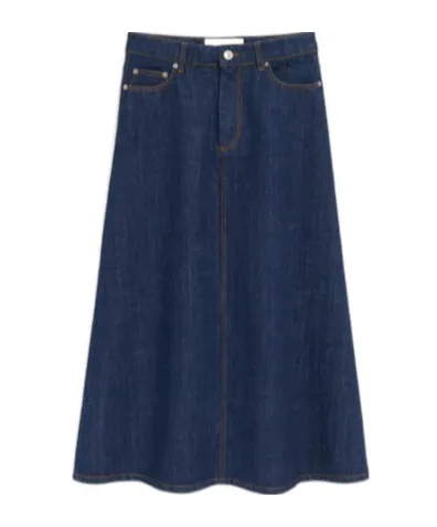 Ami Denim High-Waist Skirt
