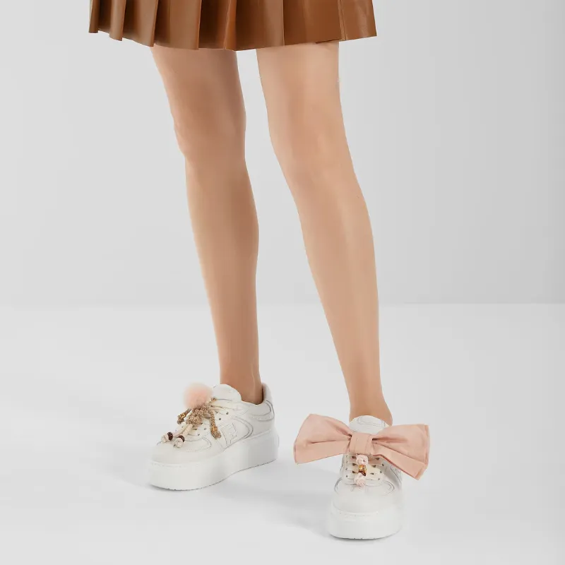 Fendi Match Platform Lace-Up Sneakers