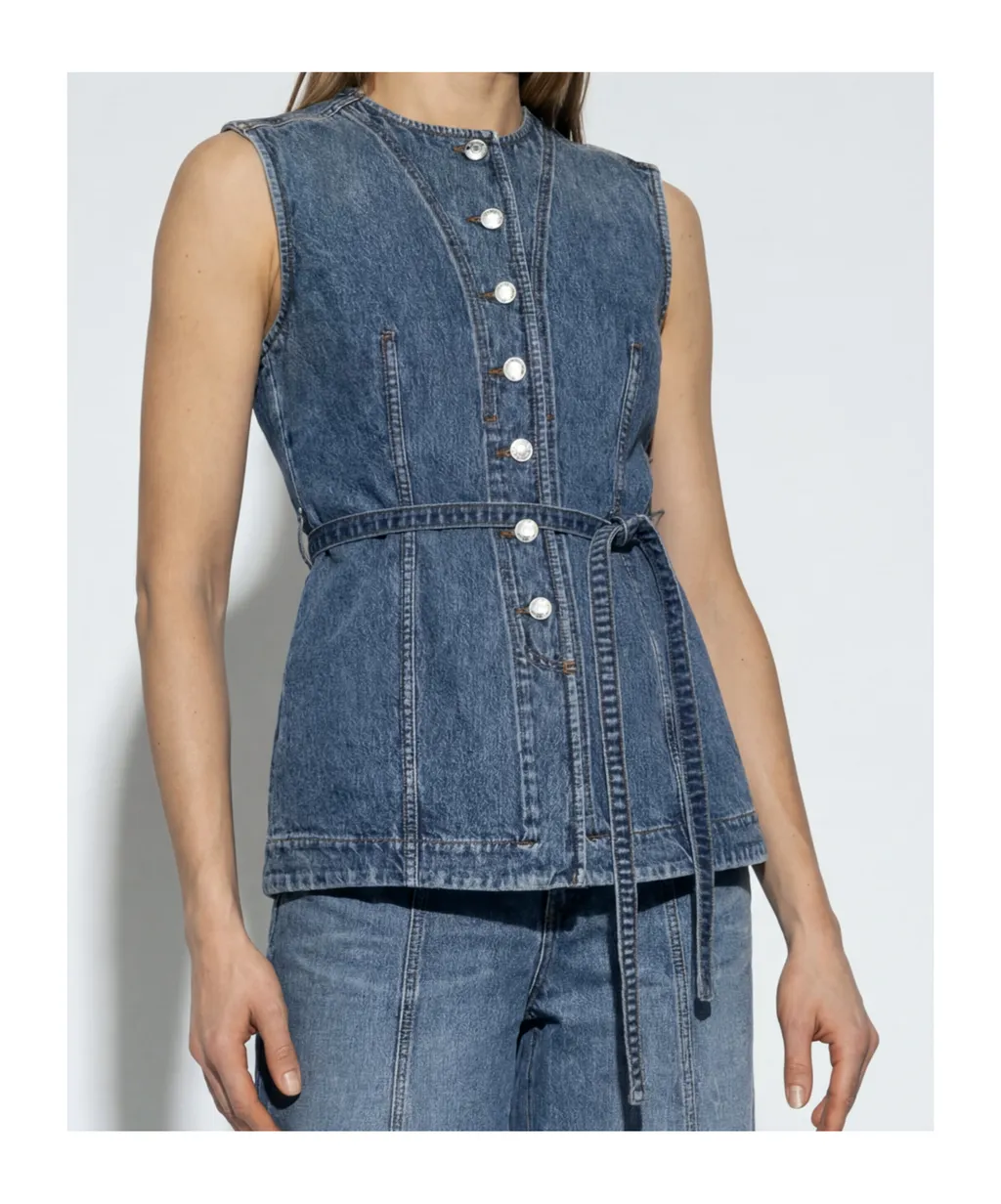 Sleeveless Denim Vest