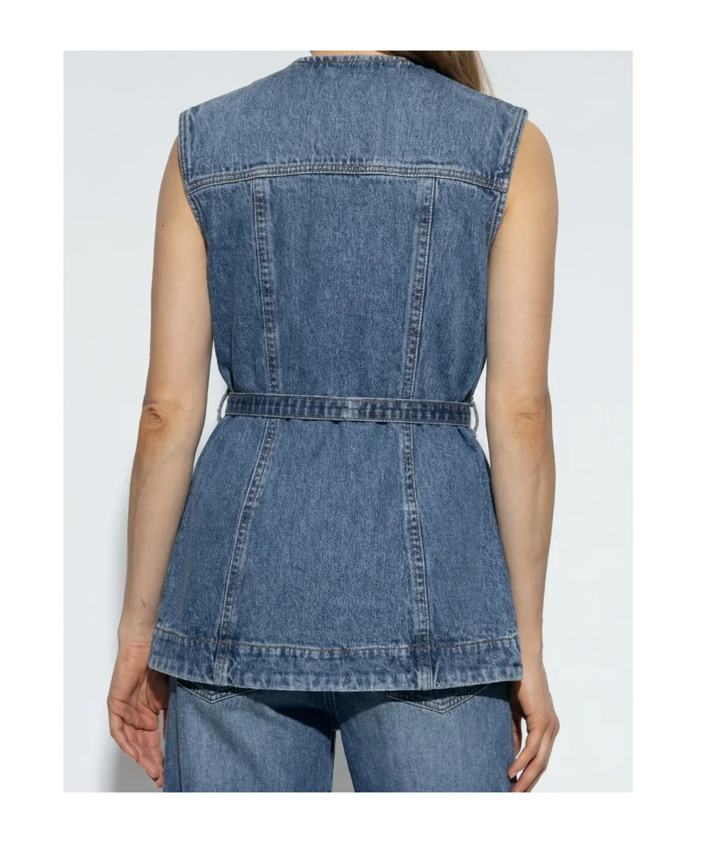 Sleeveless Denim Vest