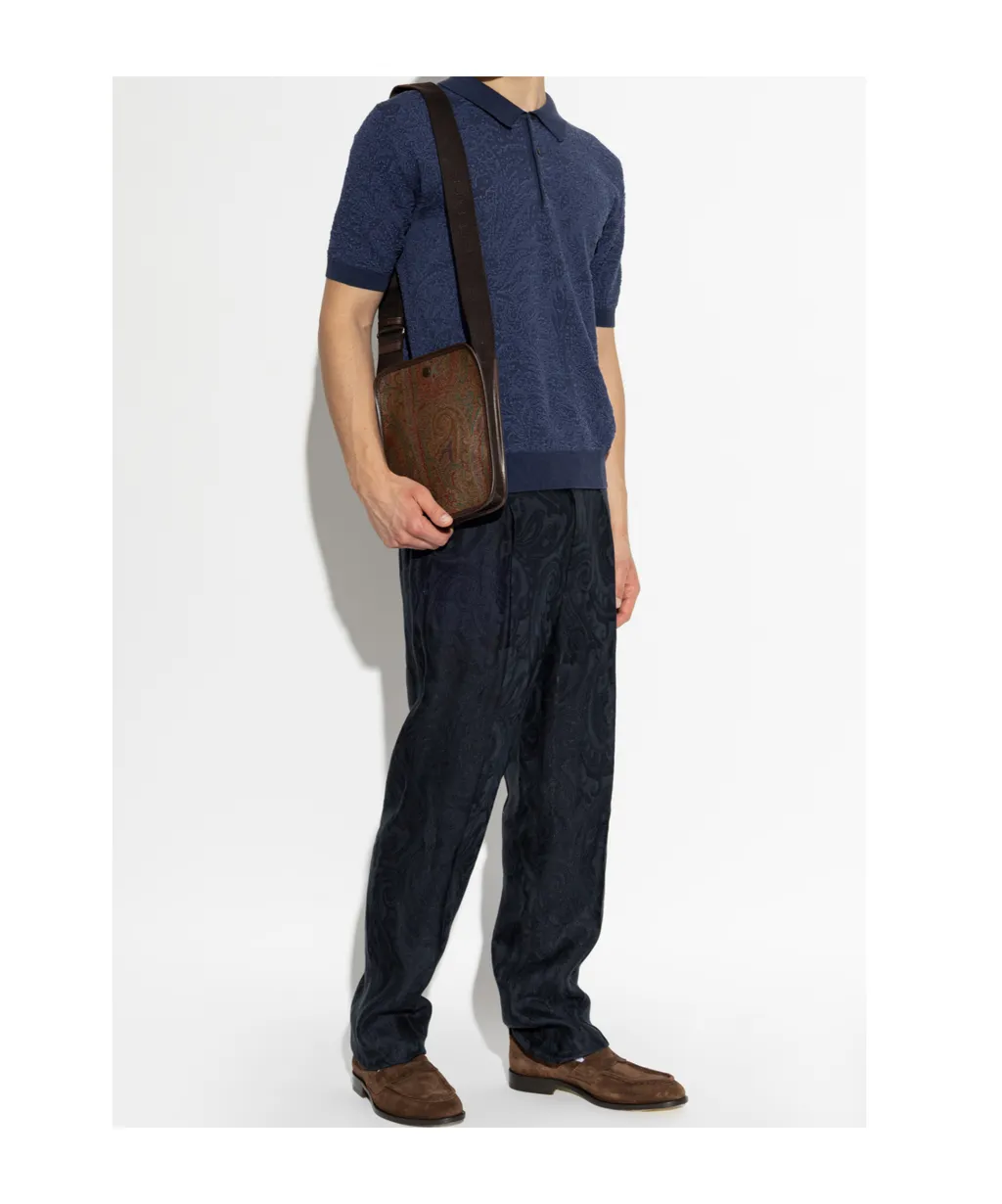 Etro Textured Knit Polo Shirt