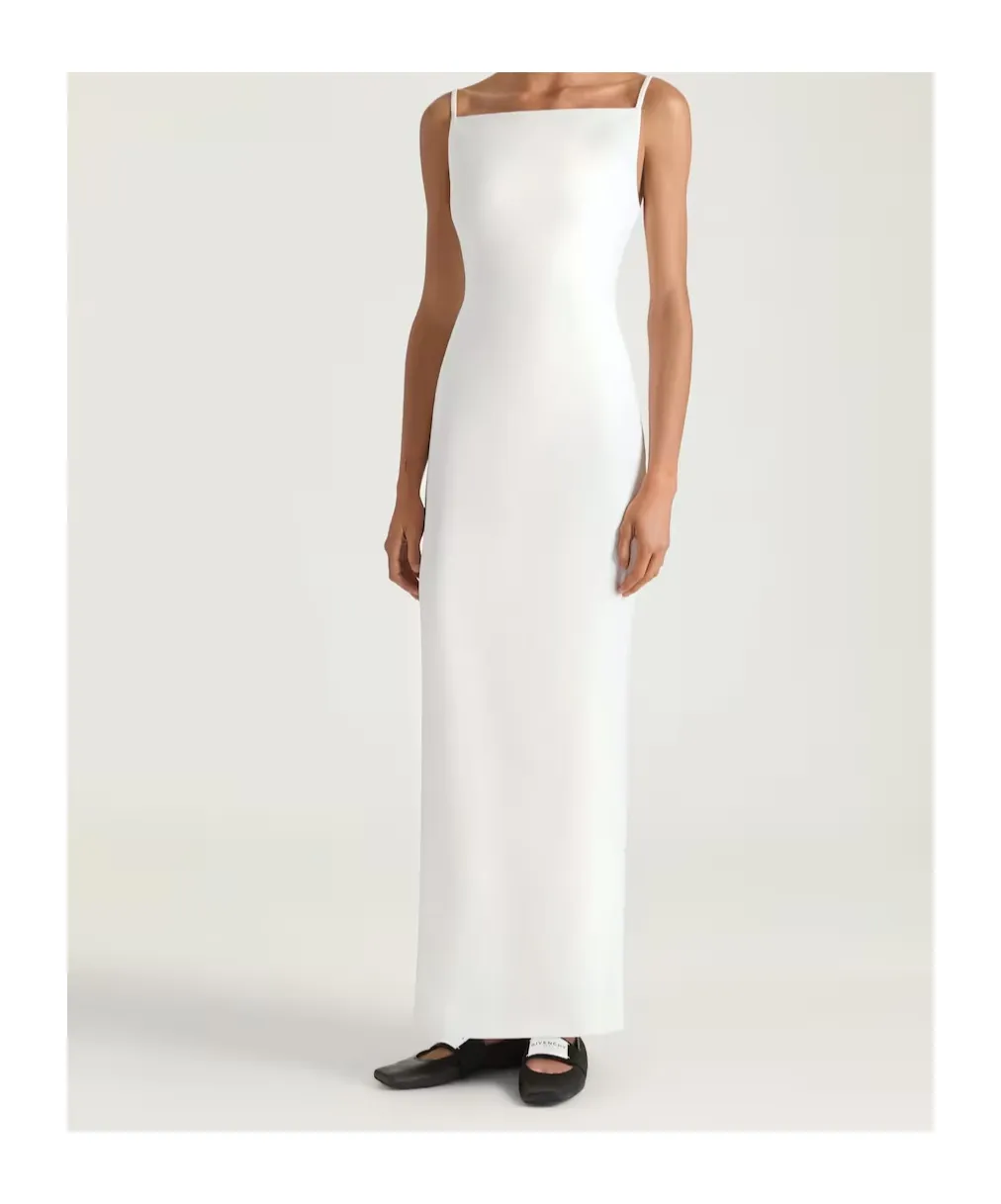 Givenchy Crepe Cady Sliced Long Dress