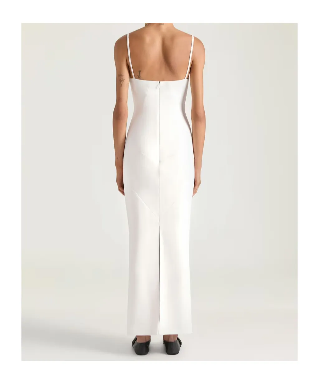 Givenchy Crepe Cady Sliced Long Dress