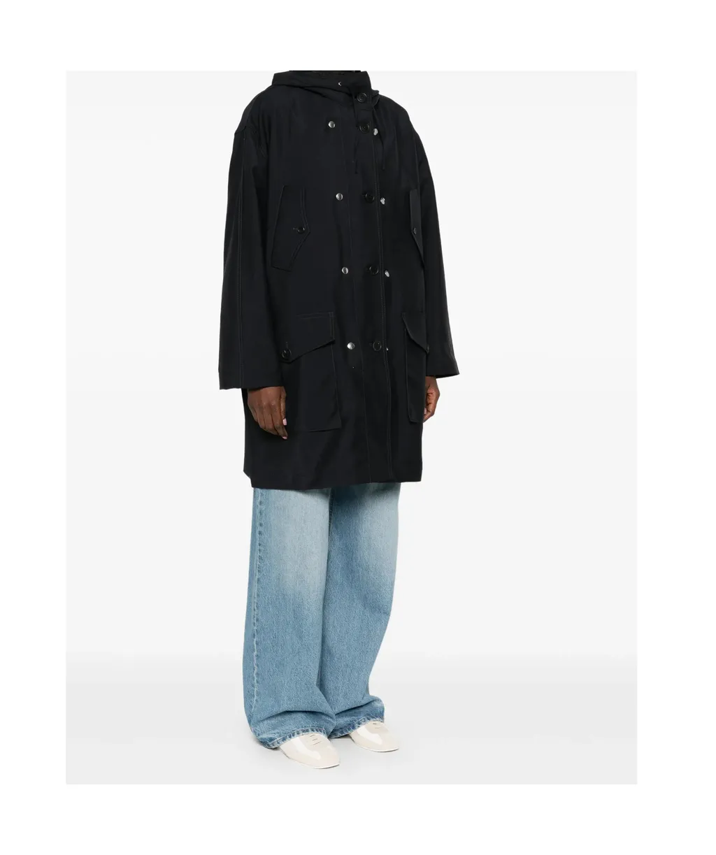 Prada Button-Up Hooded Jacket