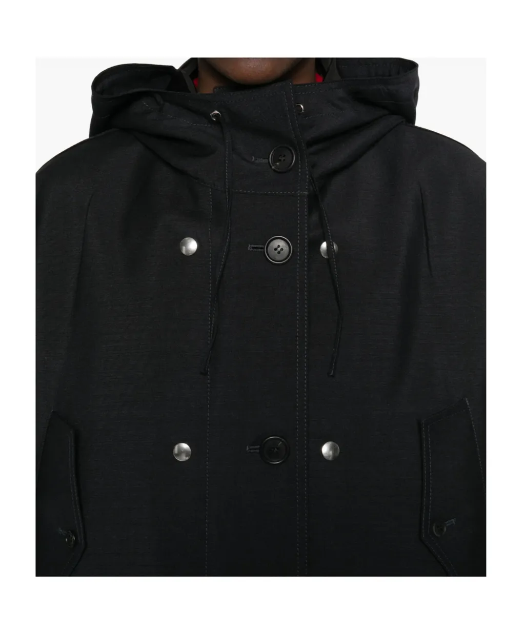 Prada Button-Up Hooded Jacket