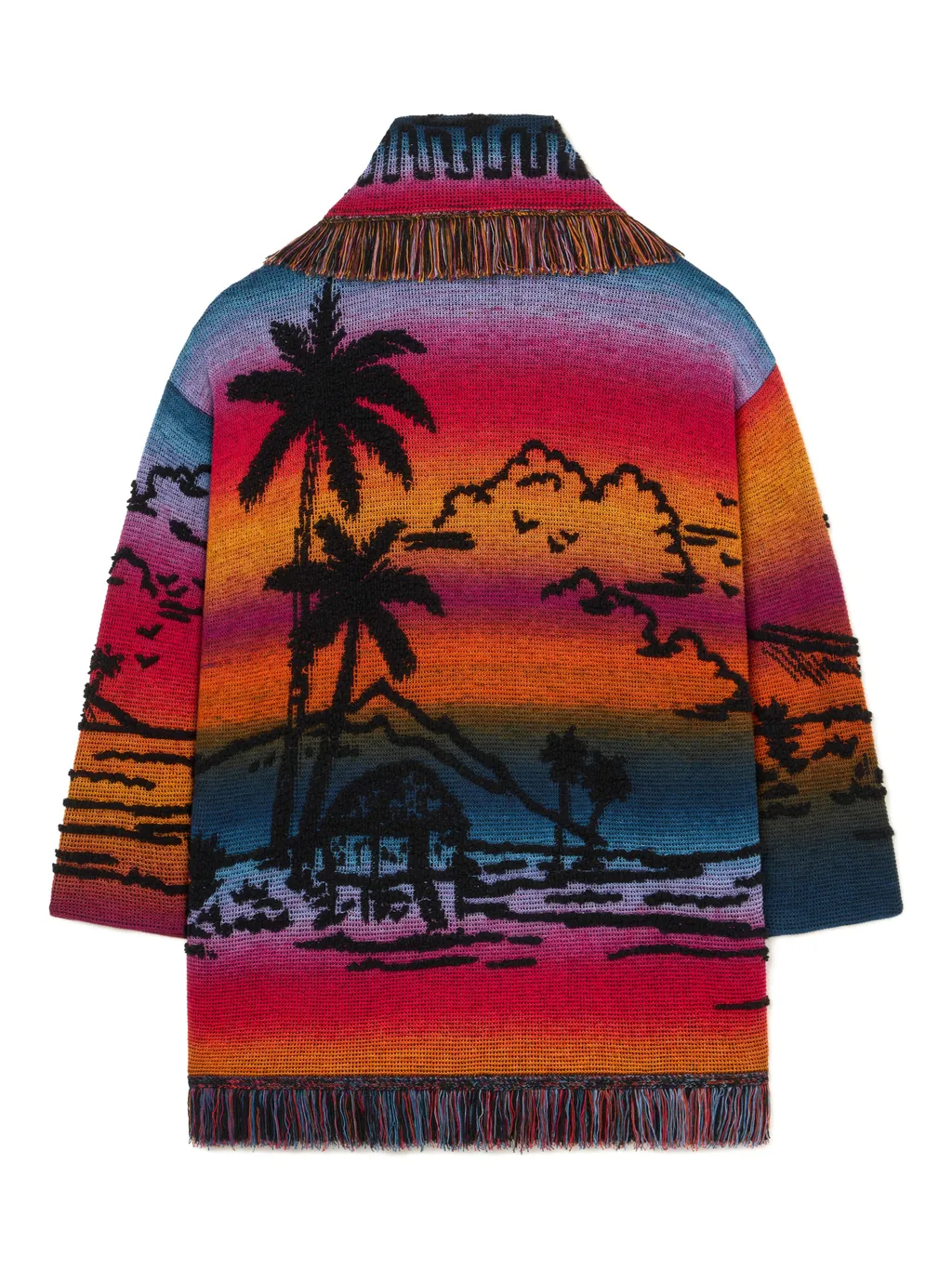Sunset Stories Fringed Cardi-Coat