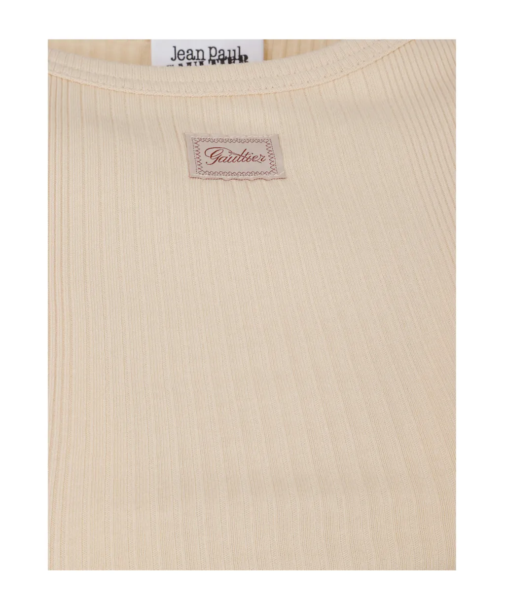 Ribbed Short-Sleeved T-Shirt