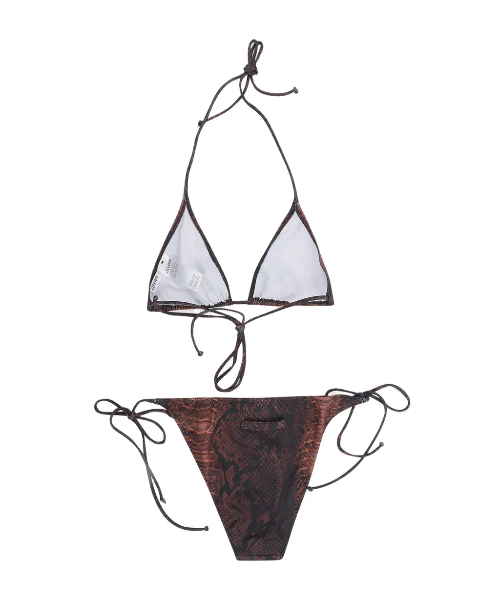 Jean Paul Gaultier Printed String Bikini Set