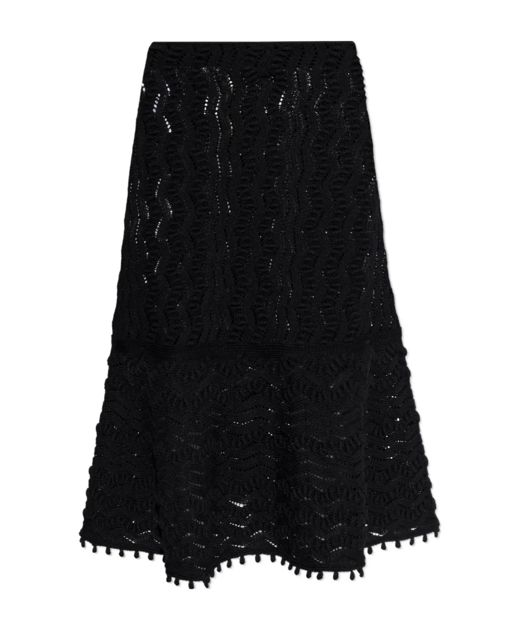 Jil Sander Decorative Weave Knitted Midi Skirt