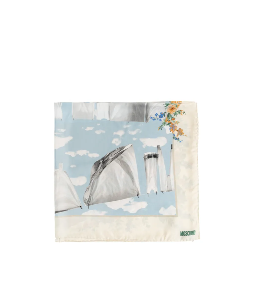 Moschino Laundry Line Print Scarf