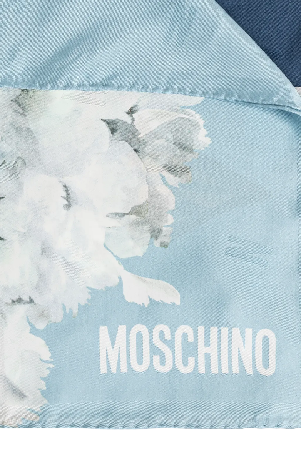 Moschino Floral Printed Satin Scarf