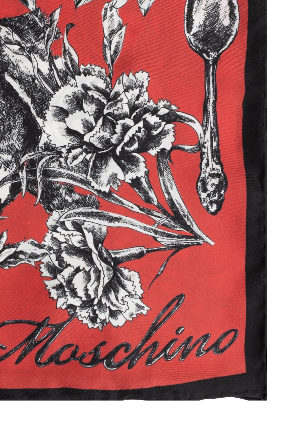 Moschino Illustrated Print Scarf
