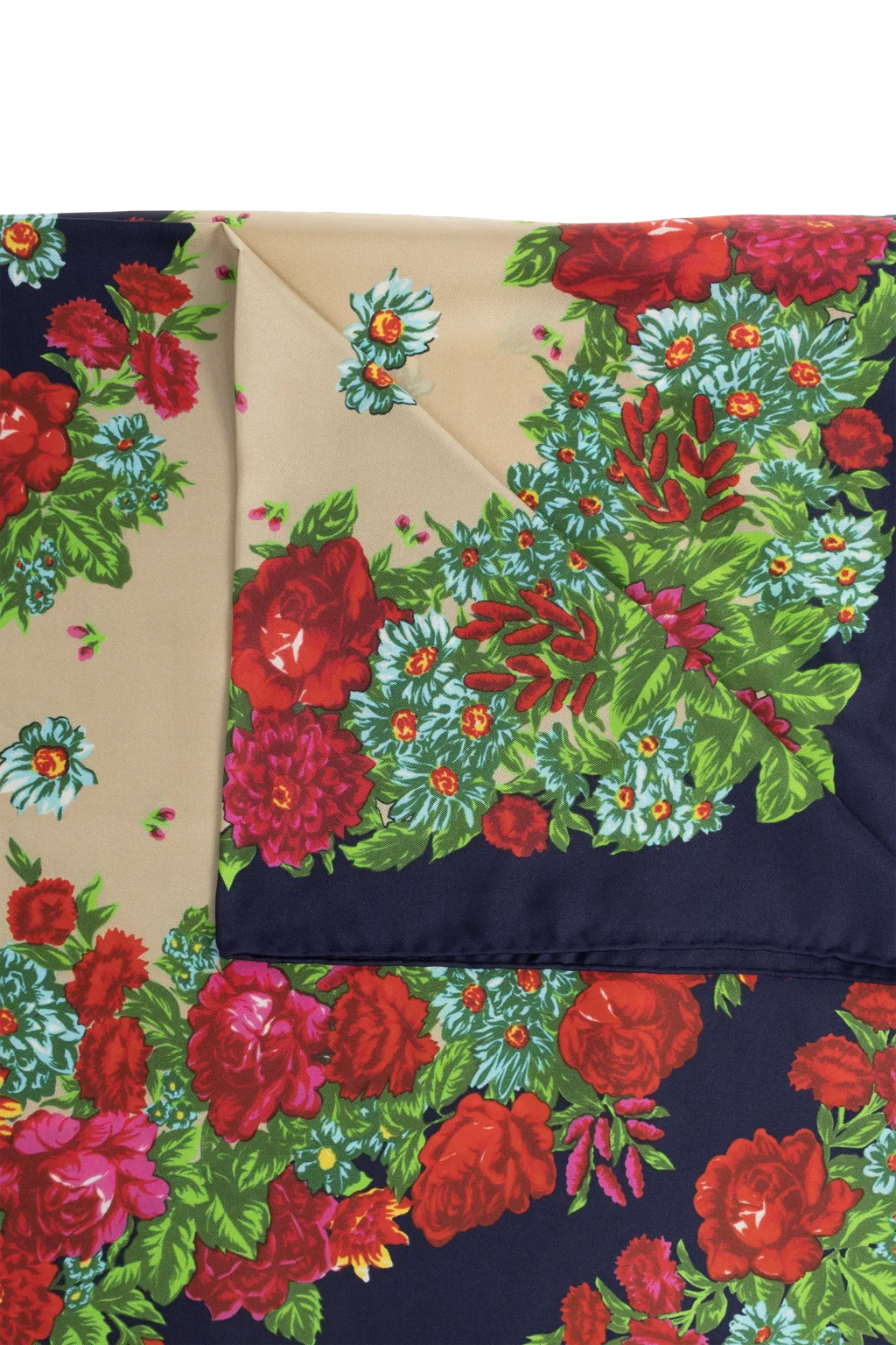 Moschino Floral Print Silk Scarf