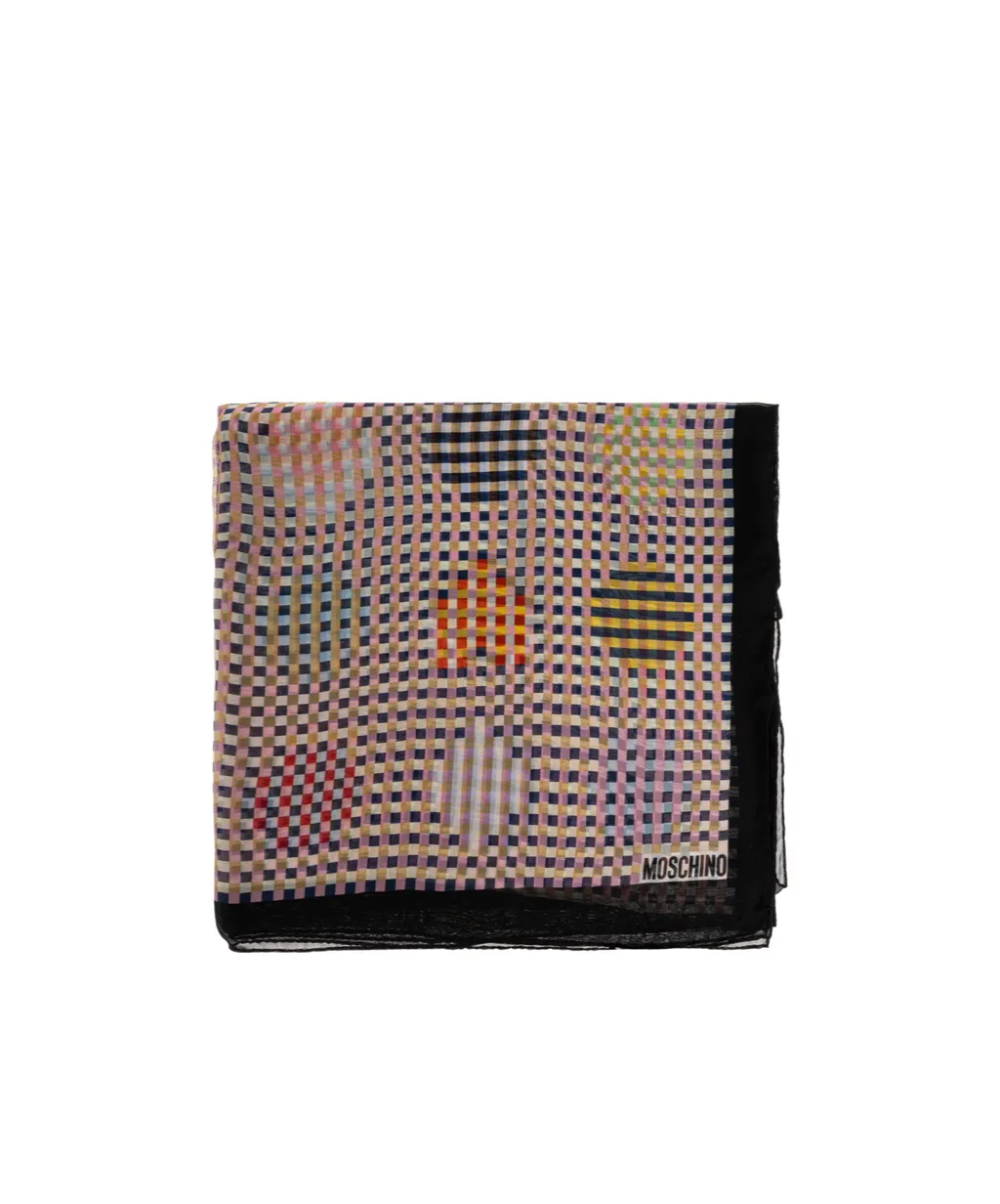 Moschino Checked Print Scarf
