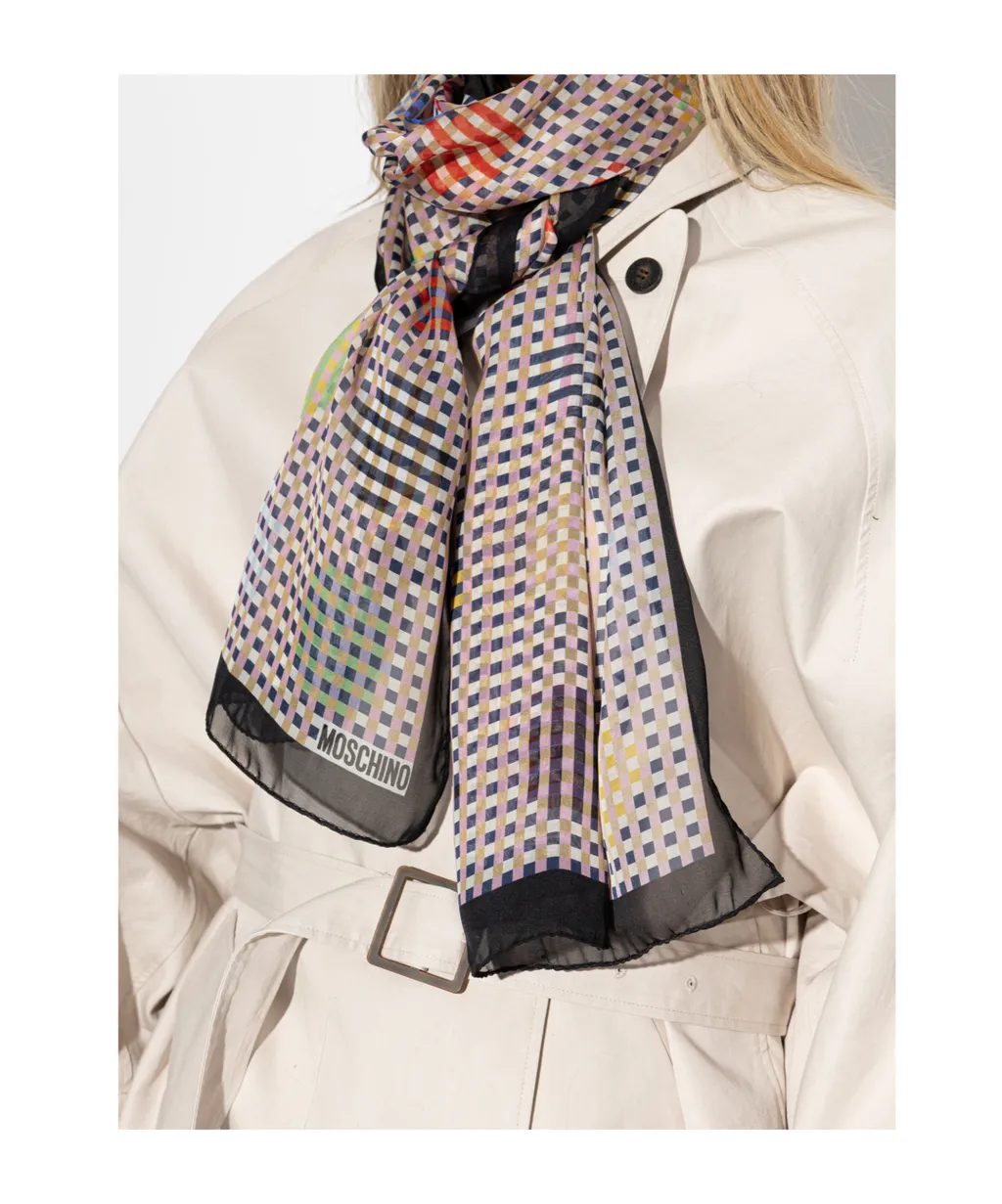 Moschino Checked Print Scarf