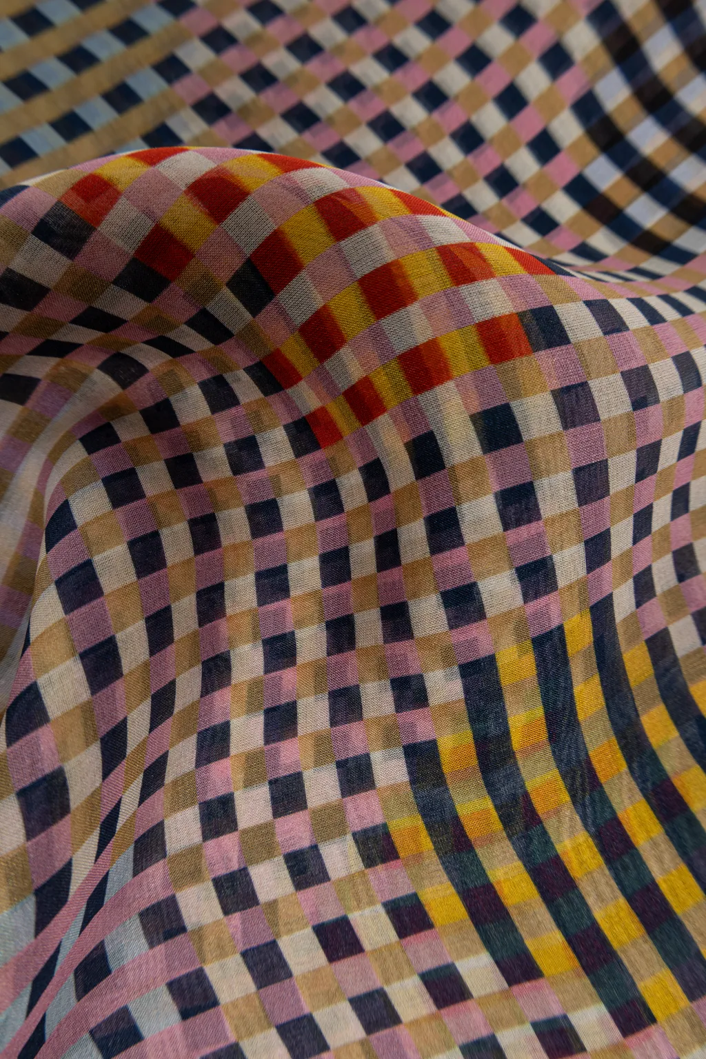 Moschino Checked Print Scarf