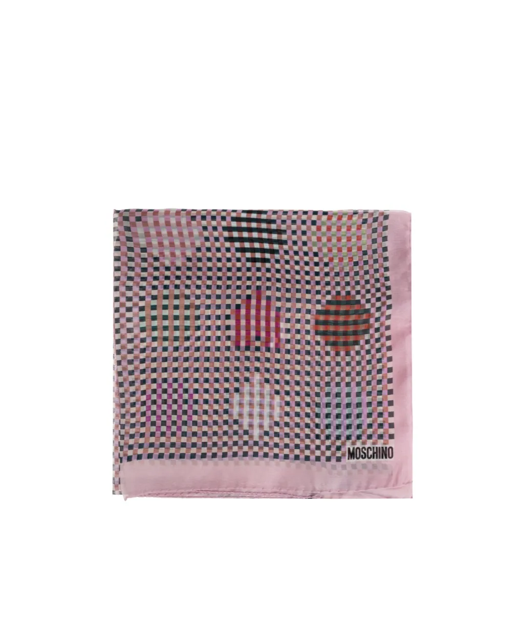 Moschino Checked Logo Scarf