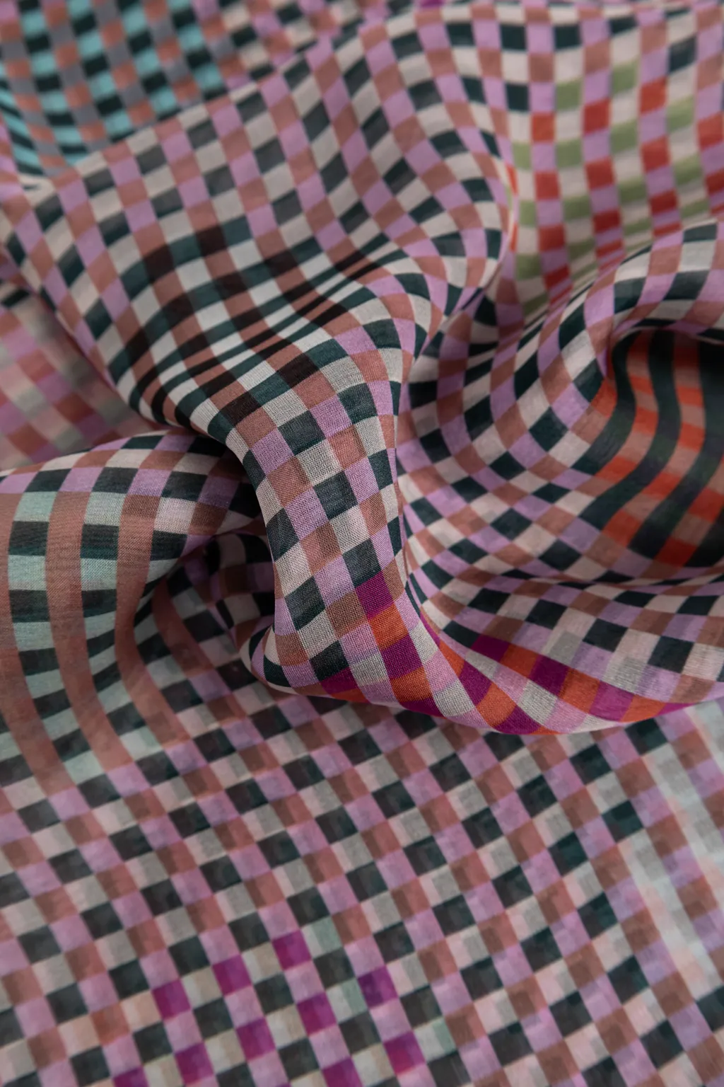 Moschino Checked Logo Scarf