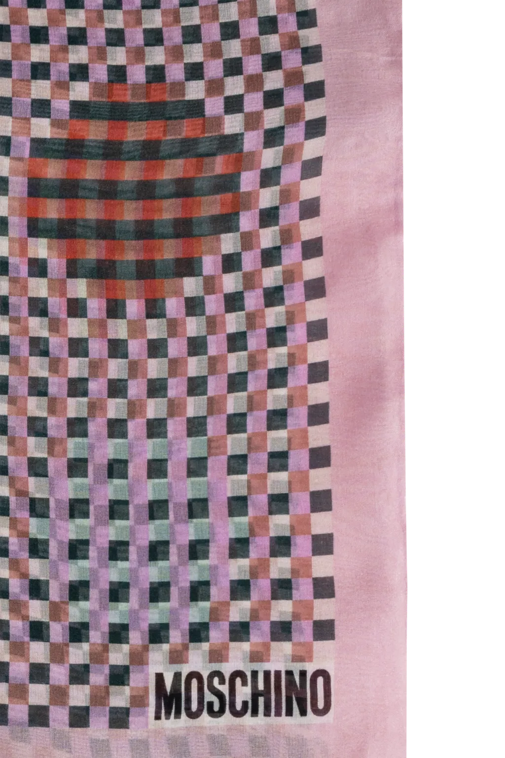 Moschino Checked Logo Scarf