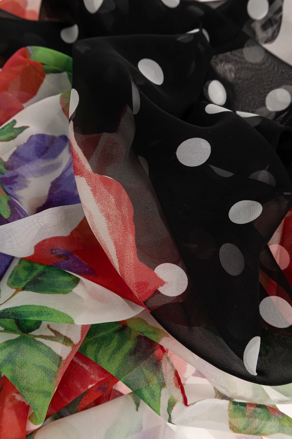 Moschino Floral Print Logo Scarf