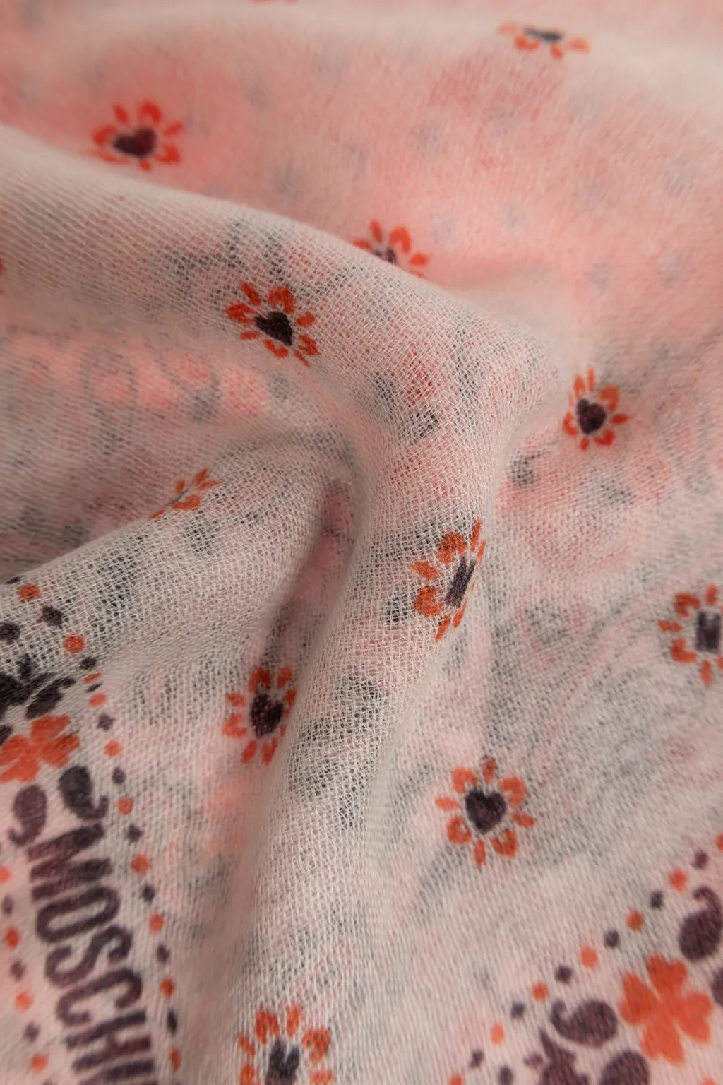 Moschino Printed Fringed Scarf