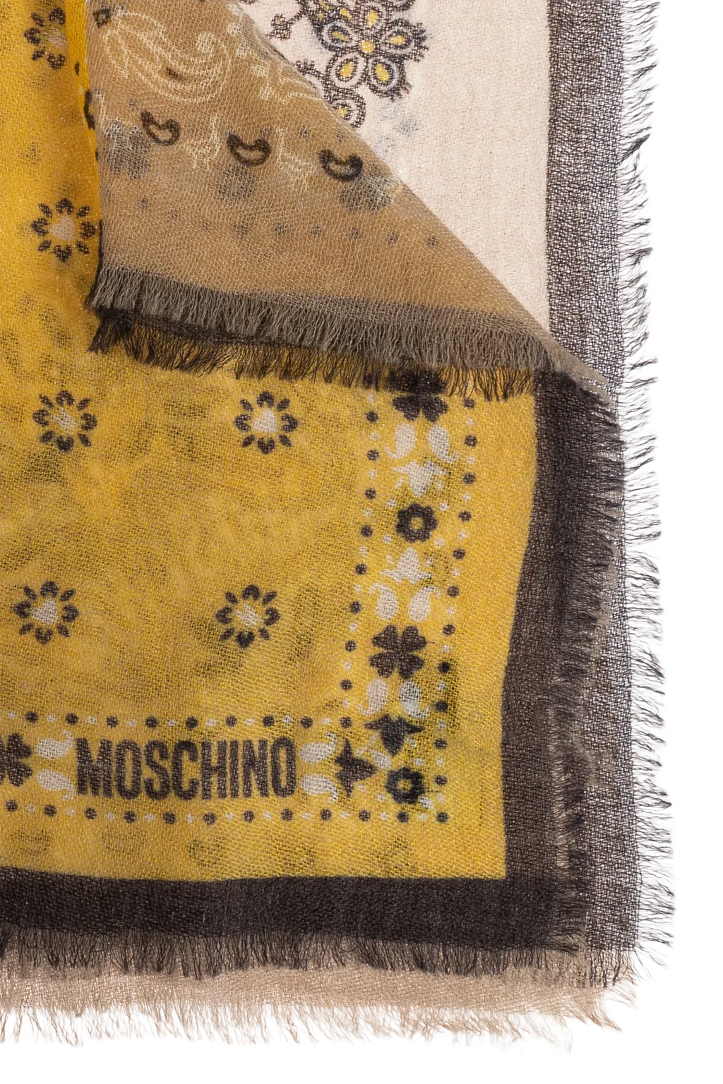 Moschino Printed Fringed Scarf
