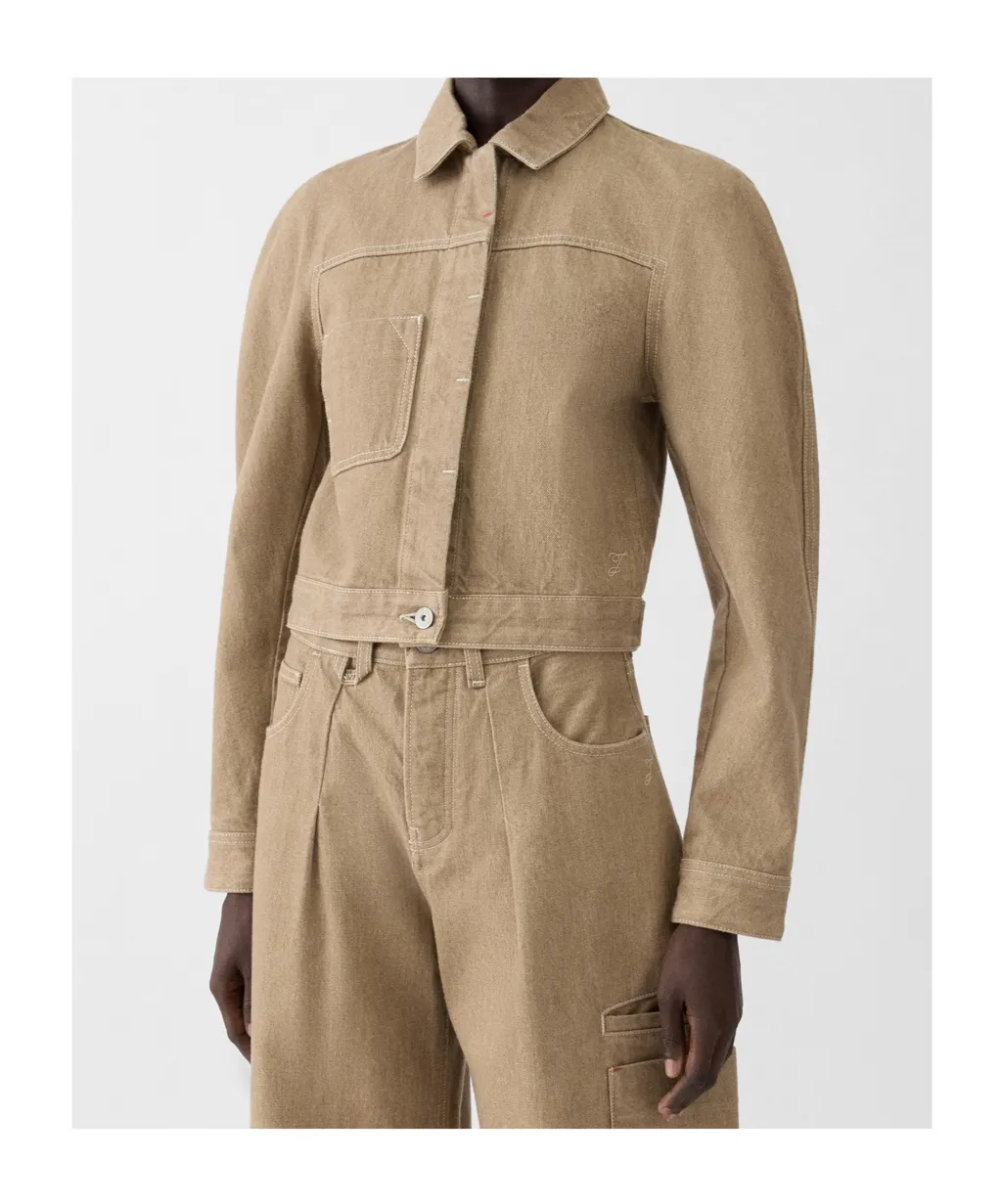 Jacquemus Ovalo Cropped Denim Jacket