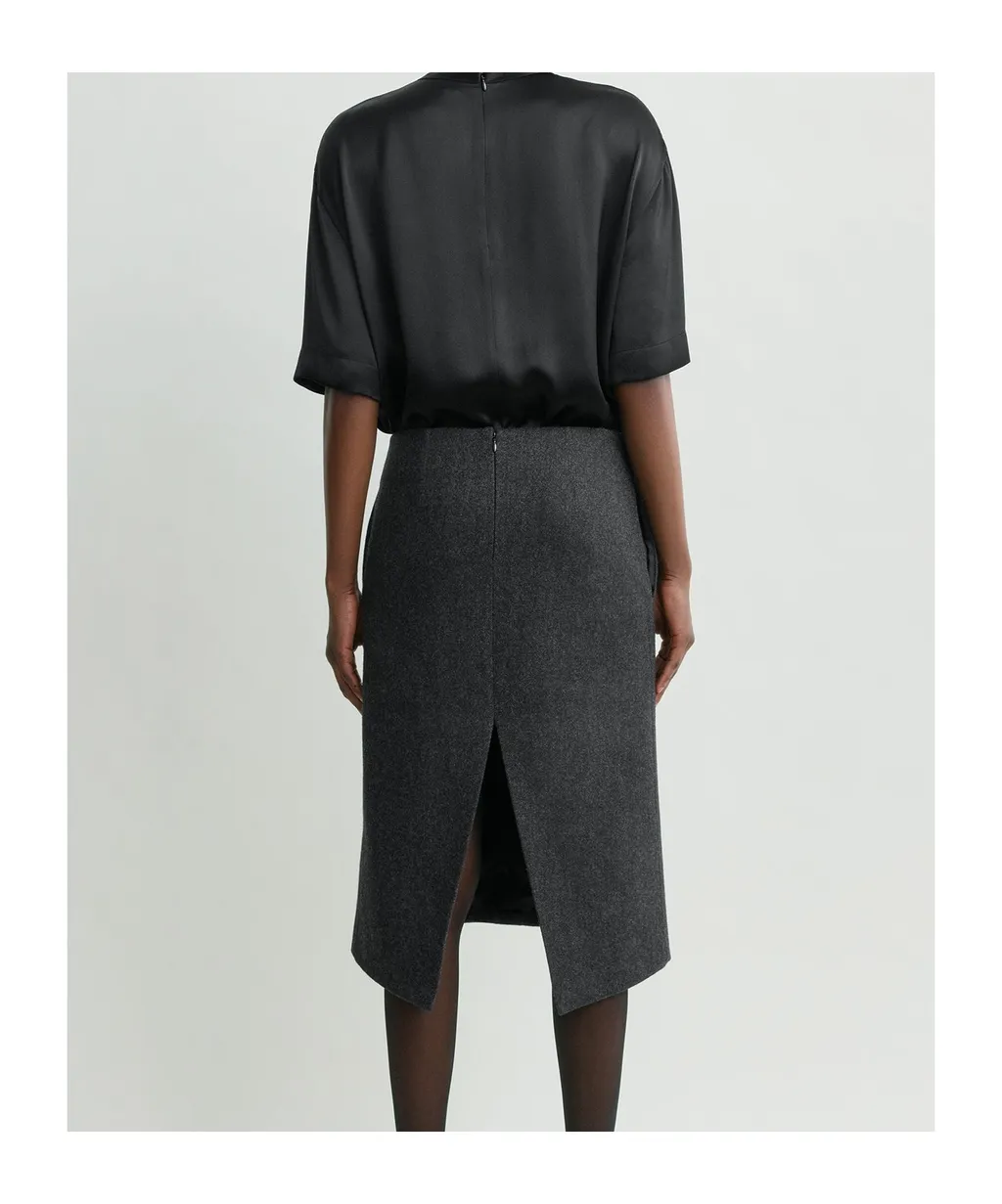 Slit Midi Skirt