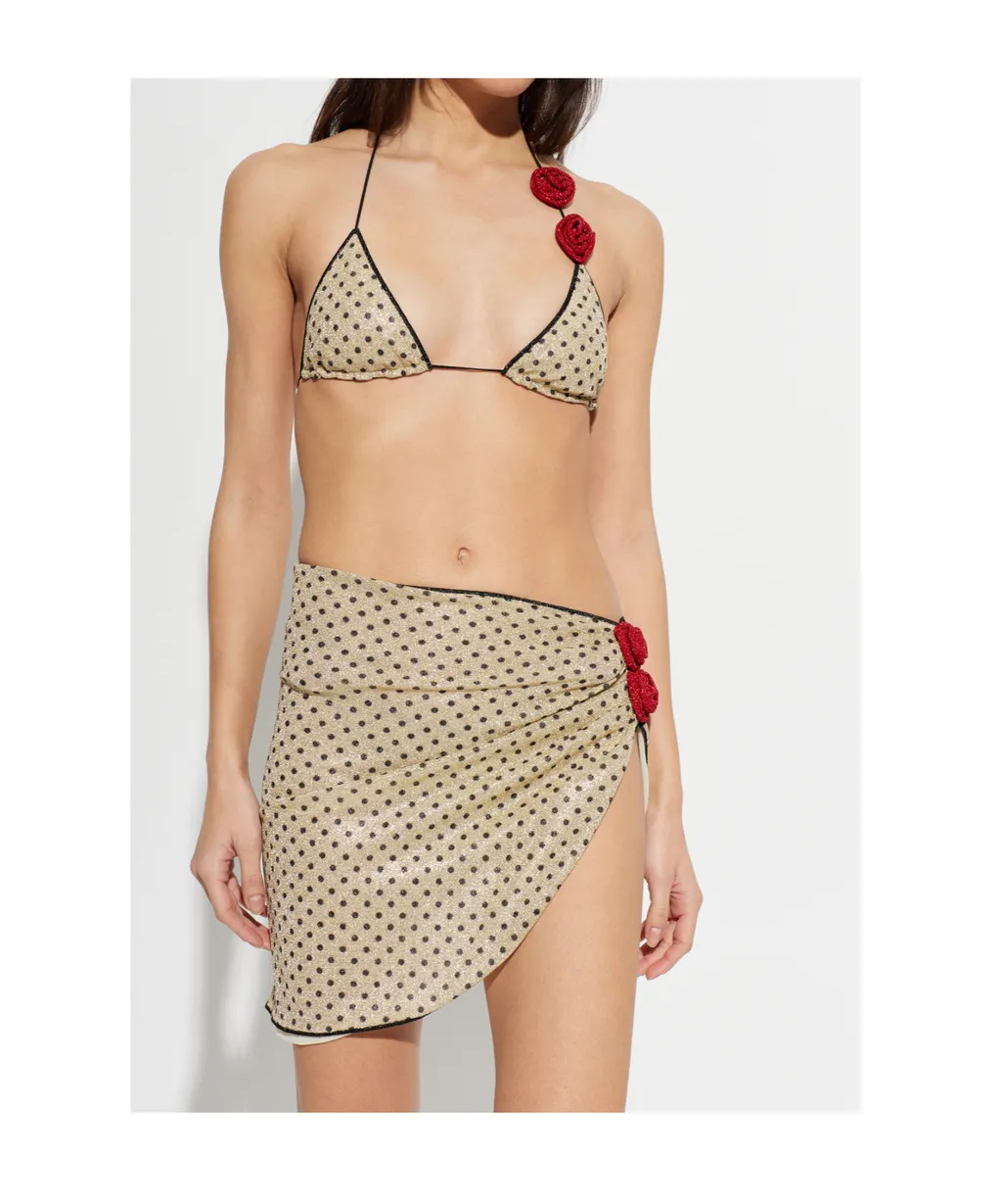 Polka Dot Floral Beachwear