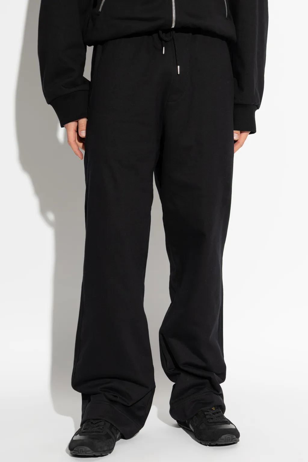 Dries Van Noten Schwarz Sweatpants Mit Geradem Bein