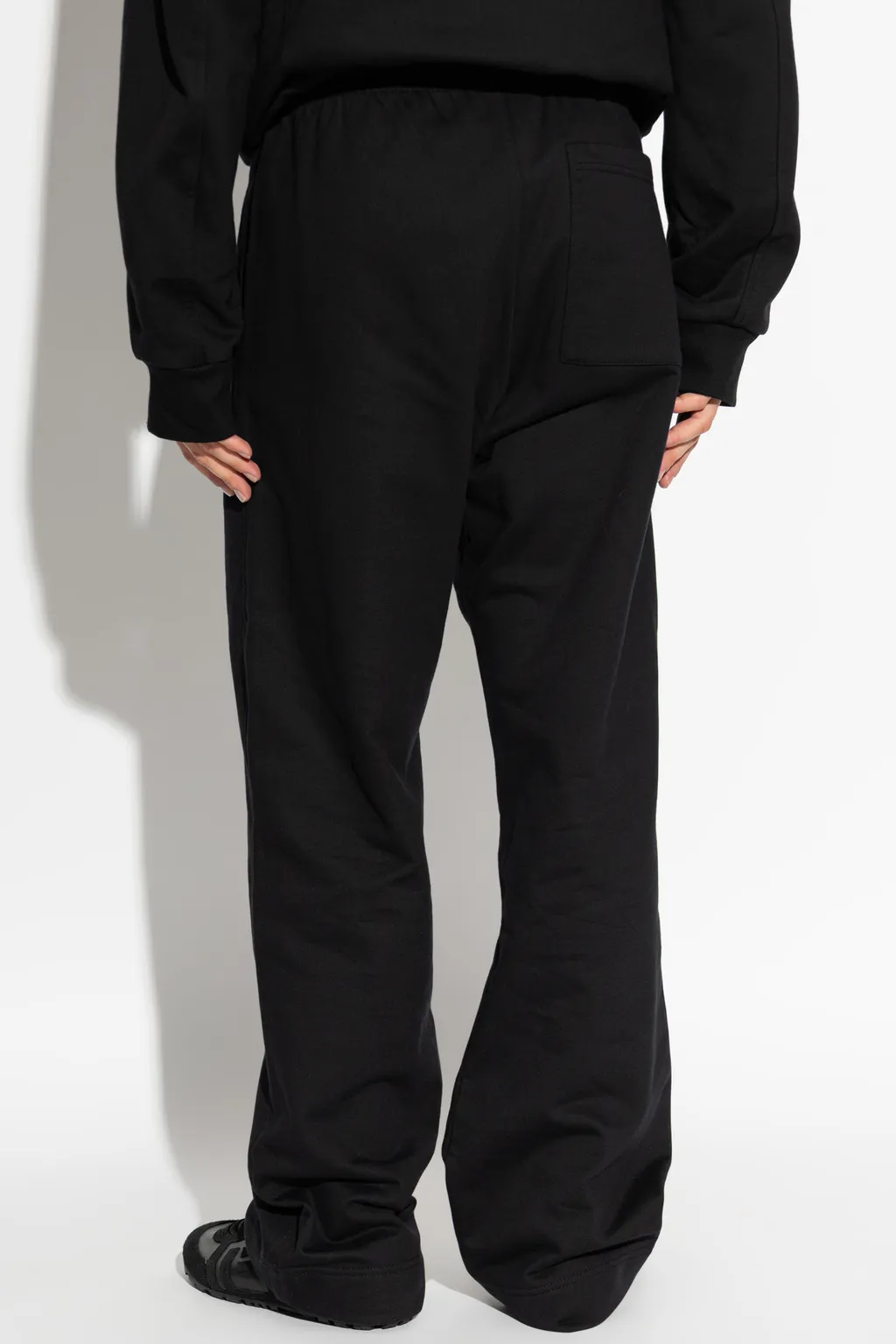 Dries Van Noten Schwarz Sweatpants Mit Geradem Bein