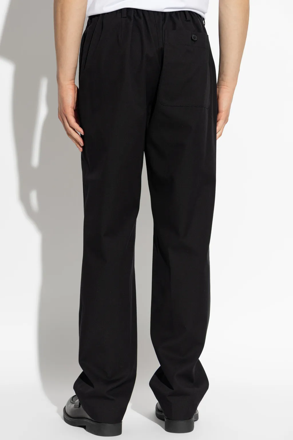 Dries Van Noten Schwarz Hose Mit Geradem Schnitt