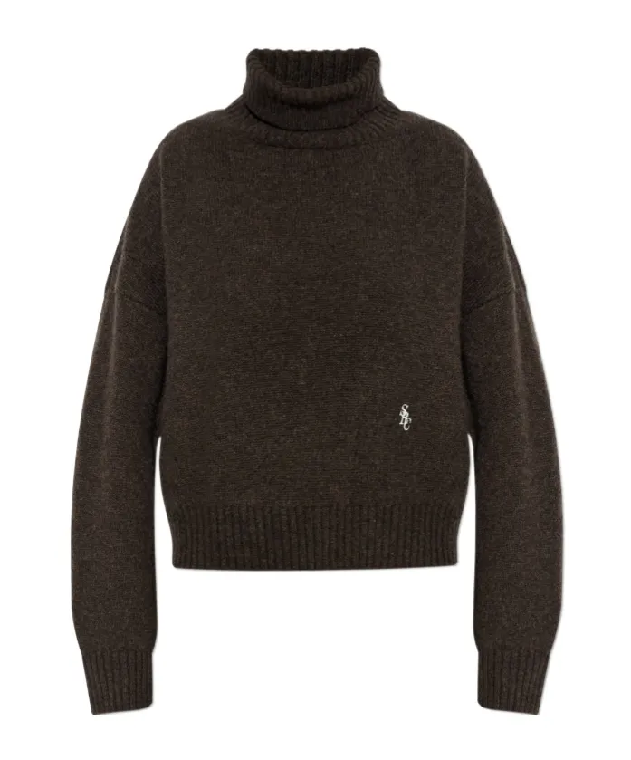 Src Roll-Neck Logo-Embroidered Sweater