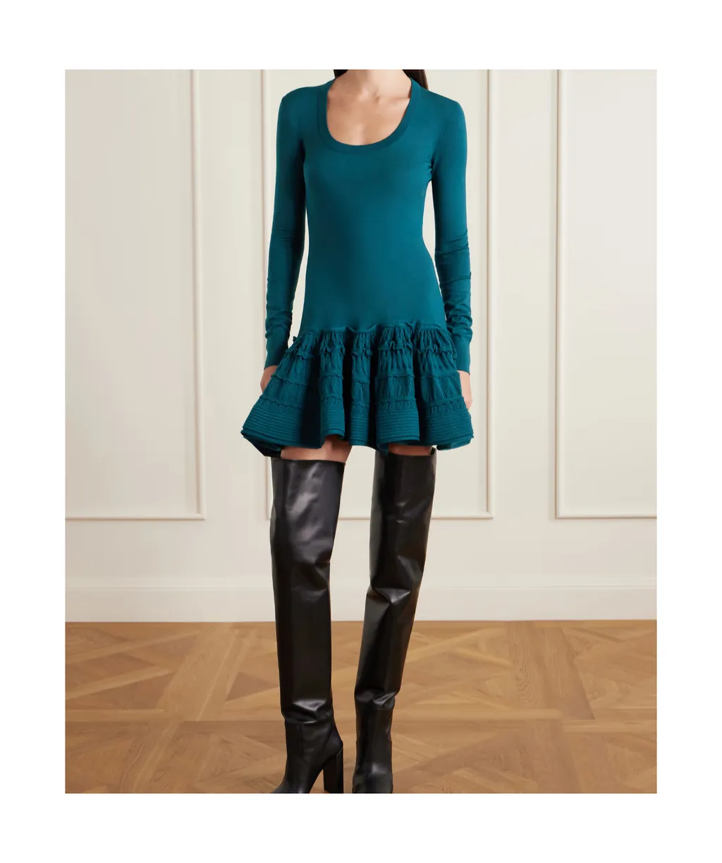 AlaÏA Long-Sleeved Crinoline Dress
