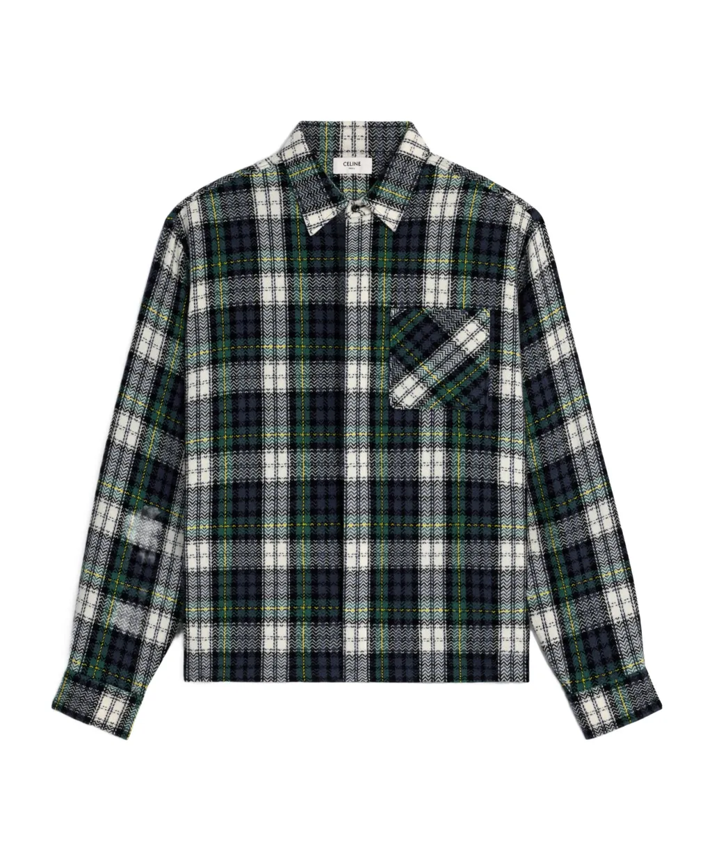 Overshirt In Tartan Cashmere