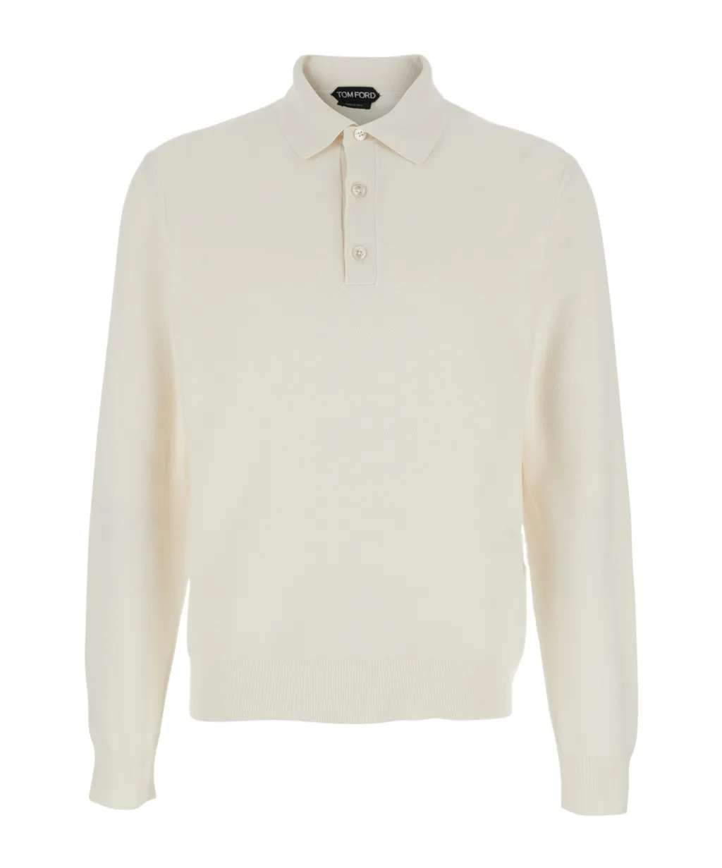 Tom Ford Long-Sleeved Knitted Polo Shirt
