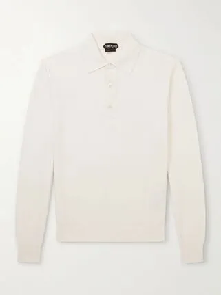 Tom Ford Long-Sleeved Knitted Polo Shirt