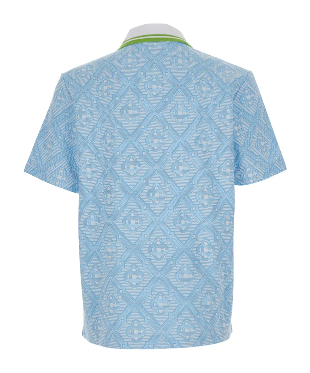 Casablanca Short-Sleeved Jacquard Polo Shirt