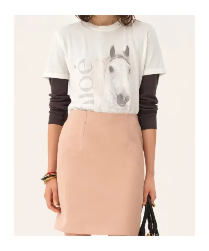 Chloé Crew-Neck Jersey Logo T-Shirt