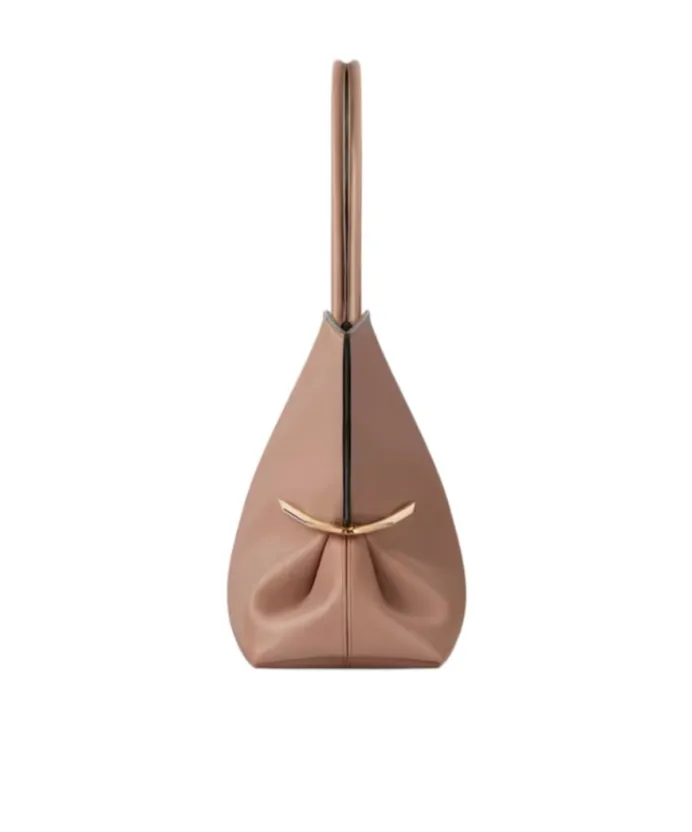 Pinch Squeezed Horizontal Tote Bag In Nappa Leather