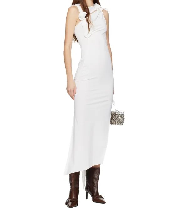 Rosette Knot Asymmetric Dress
