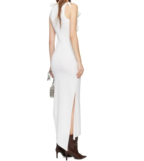 Rosette Knot Asymmetric Dress