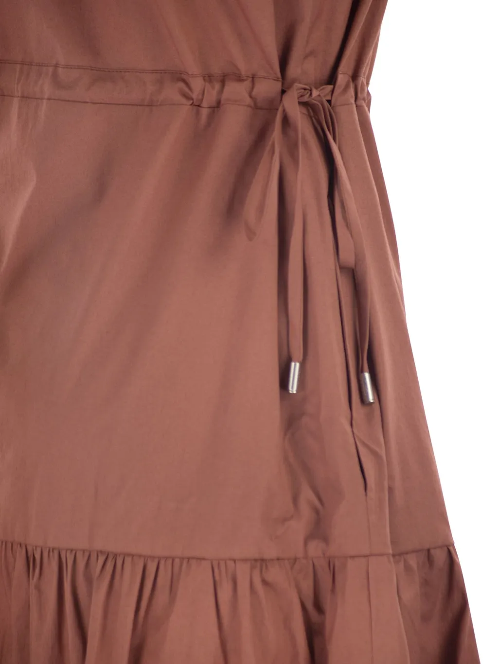 Peserico Ruffled Sleeveless Midi Dress