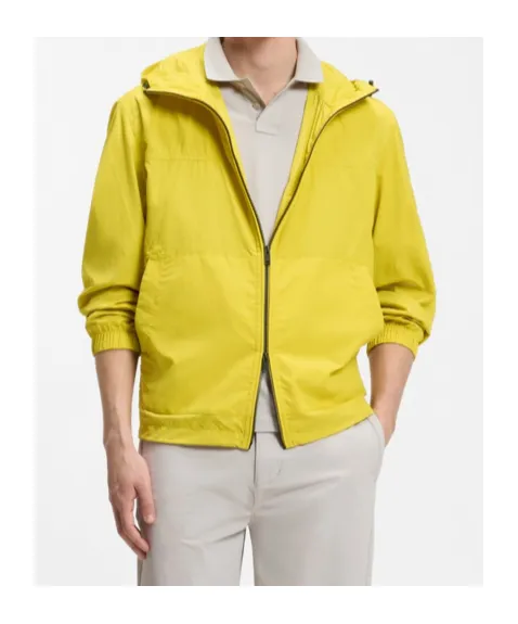 Regular-Fit Windbreaker In Water-Repellent Soft-Touch Fabric