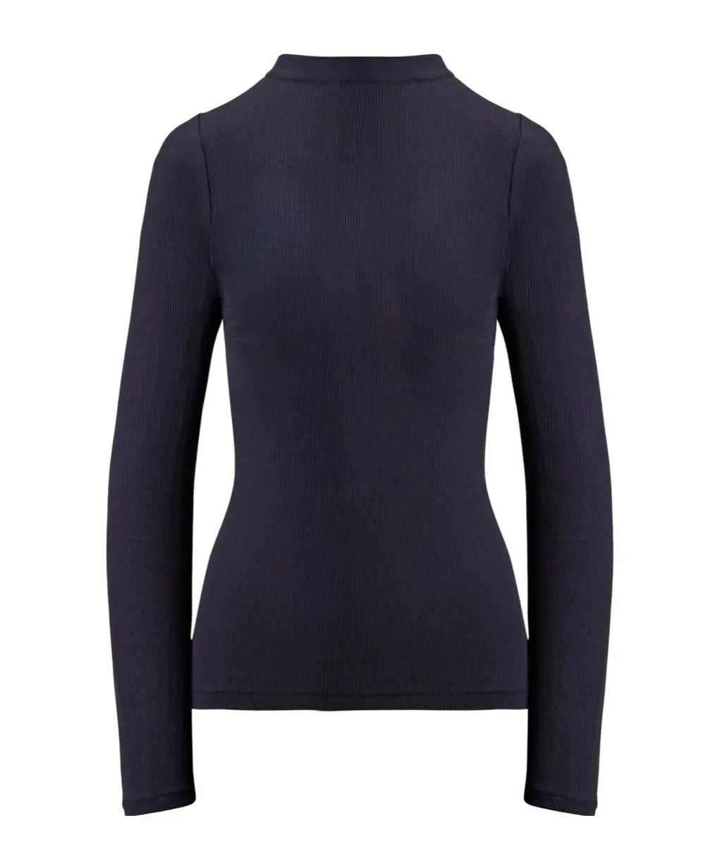 Long-Sleeved Knitted T-Shirt