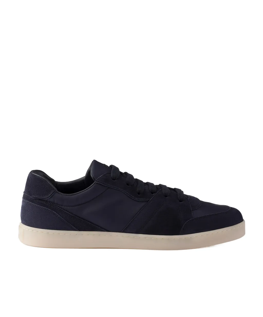 Suede And Re-Nylon Sneakers